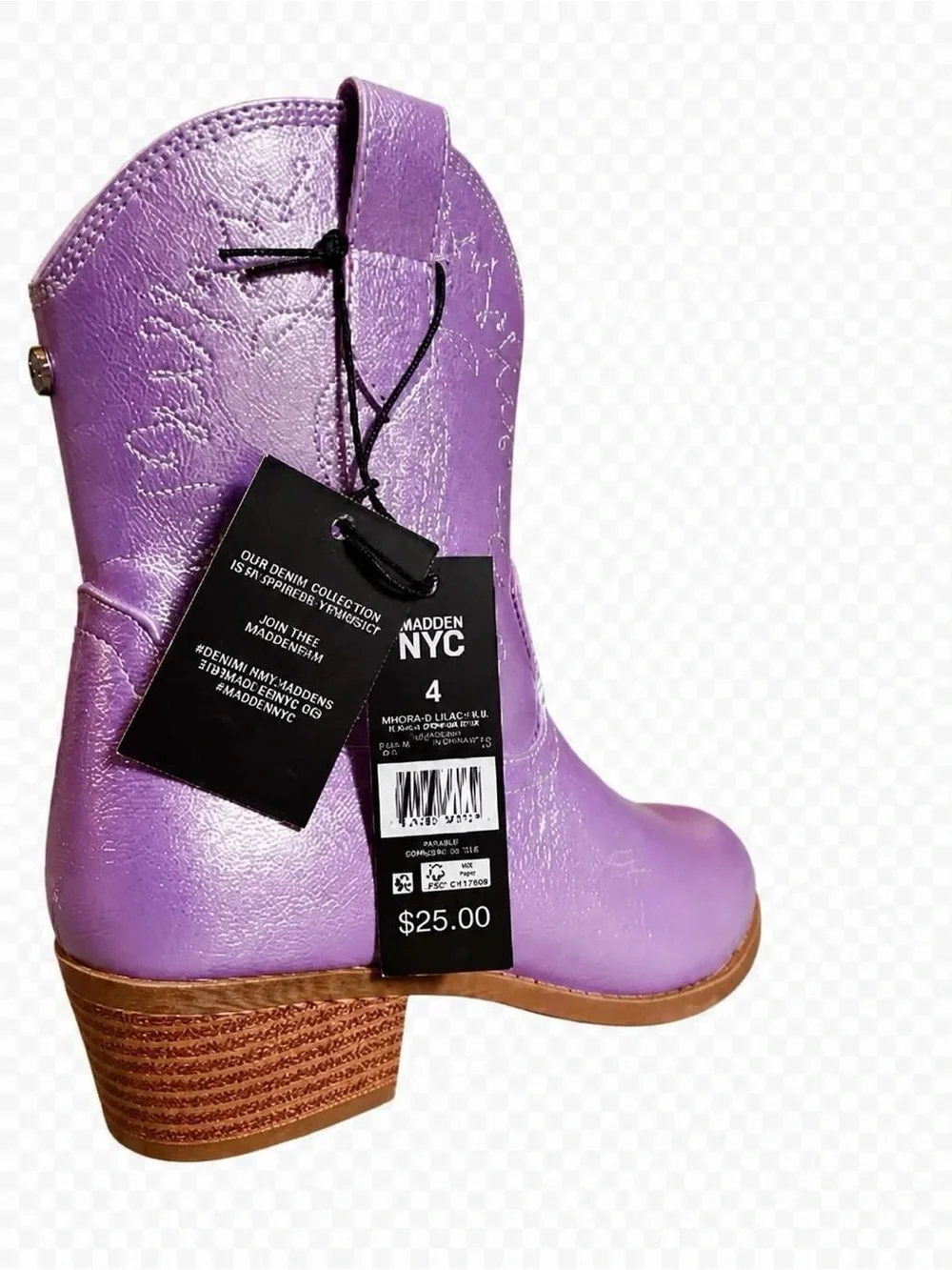 Girls' Sparkle Magenta Ankle Boots with Side Zip